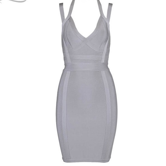 gray bandage dress